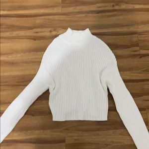 White turtleneck sweater